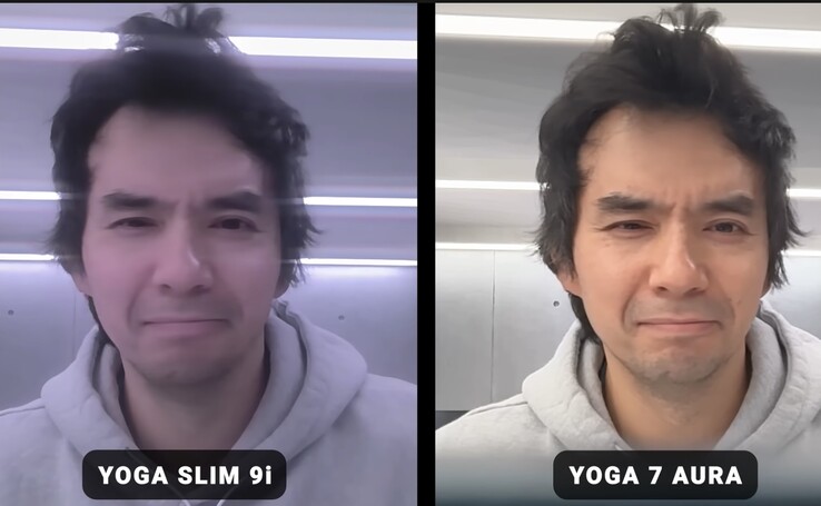 Il Lenovo Yoga Slim 9i soffre di una qualità della fotocamera davvero deludente. (Fonte: Dave2D)