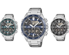 Un'immagine dei nuovi orologi Casio Edifice serie ERA-130D su uno sfondo bianco.