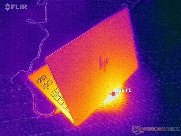 Il calore residuo esce dalla parte posteriore e sale verso la parte anteriore del display