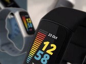 Il Fitbit Charge 5 dovrebbe essere disponibile in una scelta di colori di cinturino nero, blu e rosa. (Fonte immagine: Fitbit - modificato)