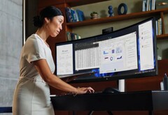 L&#039;ultimo monitor da 49 pollici di HP è dotato di una webcam retrattile. (Fonte: HP)
