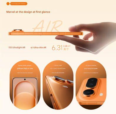 Design di Magic 8 Pro Air (Fonte: Honor - traduzione automatica)