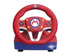 Il volante Hori Mario Kart Racing Wheel Pro Mini per Nintendo Switch 2 ha il tema dei colori di Mario.