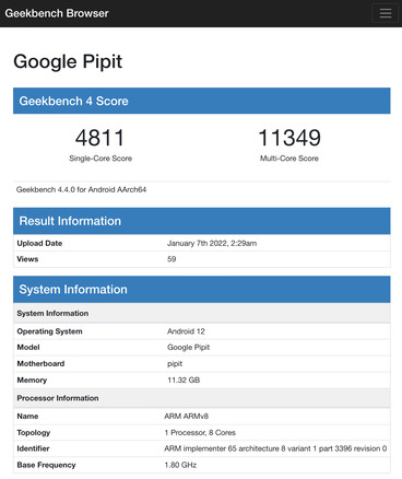 (Fonte: Geekbench)