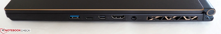 Detra: USB Type-A 3.1, USB Type-C Thunderbolt, Mini DisplayPort, HDMI, DC-IN