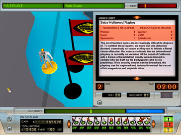 Nella foto: uno screenshot del gameplay di Evil Genius.