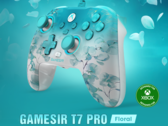 Il GameSir T7 Pro presenta un guscio opaco a motivi floreali e un design semitrasparente (fonte: GameSir)