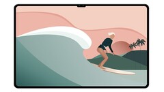 Un rendering trapelato del Galaxy Tab S8. (Immagine: @UniverseIce)