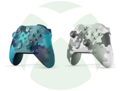 Secondo quanto riferito, due dei tre controller in edizione speciale assomiglieranno ai controller in edizione speciale Mineral e Arctic camo (nella foto) rilasciati in passato. (Fonte immagine: Microsoft - Modifica)
