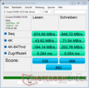 AS SSD - EX400U su ZenBook OLED con Core Ultra 9 288V