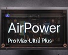 La scrivania di ricarica fai-da-te di HTX Studio, ispirata ad AirPower, che mostra l’hardware interno e il display trasparente.