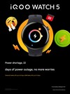 Lo smartwatch iQOO Watch 5 può funzionare fino a 22 giorni. (Fonte immagine: iQOO via Weibo, traduzione automatica)