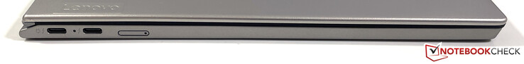 Lato sinistro: 2x USB-C (Thunderbolt 4, USB 4, PowerDelivery 3.0, DisplayPort 1.4a)