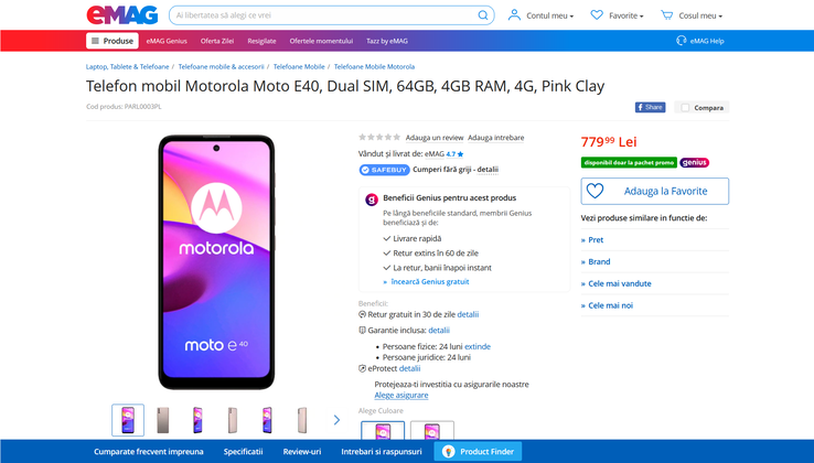 L'ultimo leak del Moto E40 suggerisce anche che si tratta di un dispositivo dual-SIM. (Fonte: eMag)