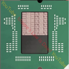 Sono emerse nuove informazioni sull'architettura Zen 7 di AMD; nella foto: un CCD AMD Zen 7 (fonte dell'immagine: Moore's Law is Dead su YouTube)