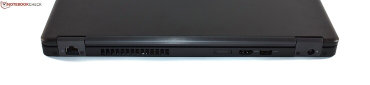 Lato posteriore: RJ45, SIM slot, HDMI, USB 3.0 type A, charging port