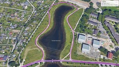 Viaggio di prova GNSS: percorso intorno a un lago