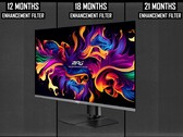 MSI MPG 321URX è un monitor gaming 4K QD-OLED da 32 pollici con una frequenza di aggiornamento di 240 Hz. (Fonte immagine: MSI, Monitors Unboxed su YouTube, modificato)