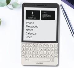 Il Minimal Phone ricorda gli smartphone BlackBerry, ma utilizza l&#039;inchiostro elettronico. (Immagine: Minimal)