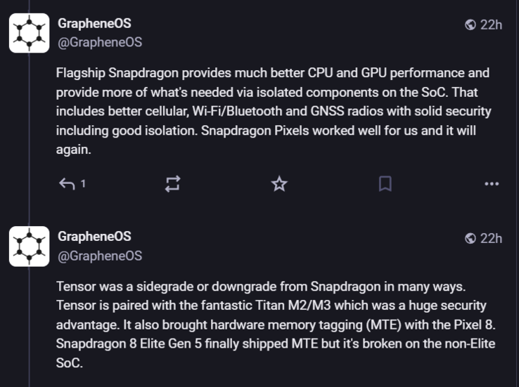 Si dice che Snapdragon sia migliore di Tensor