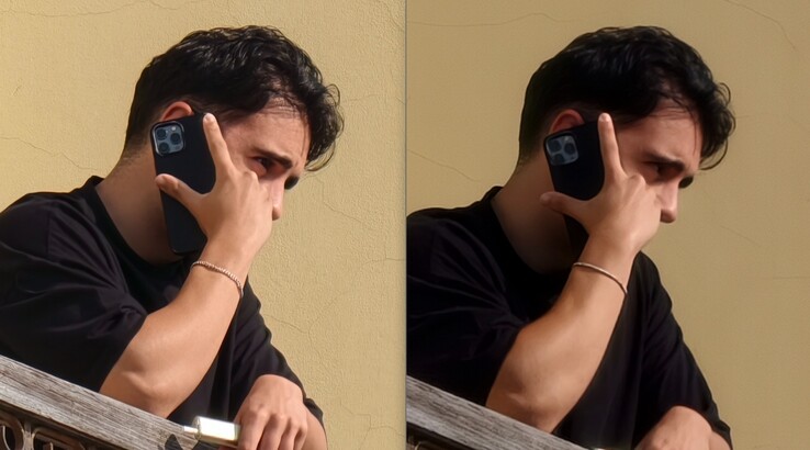 Il confronto è chiaro anche qui. A sinistra: con teleconvertitore a 400 mm. A destra: Senza teleconvertitore