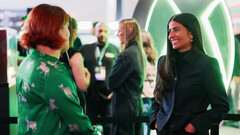Una foto dell’amministratore delegato di Xbox, Asha Sharma, mentre parla alla BBC