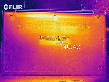 Distribuzione del calore sotto carico (in basso) - Moderata quantità di calore