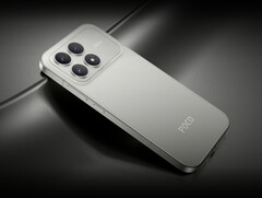 Xiaomi vende il Poco F8 Pro nelle finiture blu e nero, oltre all&#039;opzione Titanium Silver mostrata qui. (Fonte: Xiaomi)