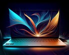 Rappresentazione artistica di un laptop dotato di un processore AMD Ryzen AI serie 400.