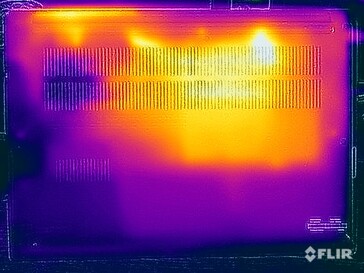 Test di sollecitazione delle temperature superficiali (in basso)