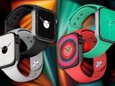 Il Apple Watch Series 7 dovrebbe essere caratterizzato da opzioni di dimensioni 41 mm e 45 mm. (Fonte immagine: PhoneArena/Apple - modificato)