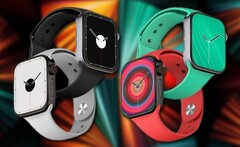 Il Apple Watch Series 7 dovrebbe essere caratterizzato da opzioni di dimensioni 41 mm e 45 mm. (Fonte immagine: PhoneArena/Apple - modificato)