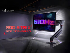 Asus ha presentato il monitor XG248QSG al Computex 2025. Nella foto: immagine promozionale del monitor da gioco. (Fonte immagine: Asus - modificata)