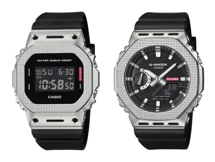 Casio G-Shock GM-5600M-1 (a sinistra) e GM-2100M-1A (a destra). (Fonte immagine: Casio, a cura)