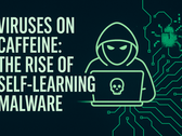 Illustrazione di un hacker con il progetto di un circuito malware (fonte: concept art generata dall'AI)