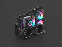 Il case per PC micro-ATX open-air Geeek Exo 1 è ora disponibile per il pre-ordine, a poco meno di 70 dollari. (Fonte: Geeek)