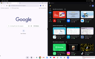 Schermo diviso di Googlebook OS