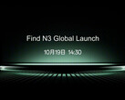 Oppo lancerà il Find N3 a livello globale il 19 ottobre. (Fonte immagine: Oppo - tradotto)