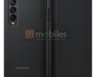Il Galaxy Z Fold3 verrà fornito con un accessorio speciale per ospitare la sua S-Pen opzionale. (Immagine: 91mobiles)