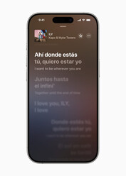 Traduzione dei testi in tempo reale in Apple Music (fonte: Apple)