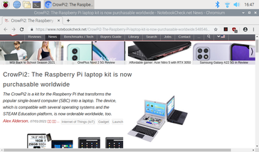 Il CrowPi può eseguire qualsiasi cosa che un Raspberry Pi può eseguire, come i browser web.