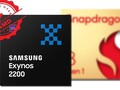 La partnership Samsung/AMD potrebbe aver dato i suoi frutti per l'Exynos 2200 nelle prestazioni della GPU. (Fonte immagine: Samsung/Qualcomm/designevo - modificato)