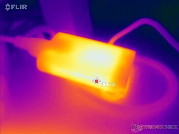 L'adattatore CA raggiunge solo 30 C quando si utilizzano carichi impegnativi per lunghi periodi