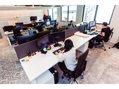 Una fotografia che mostra lo spazio di lavoro nell&#039;ufficio di Google in Francia a Parigi. (Fonte immagine: Google)