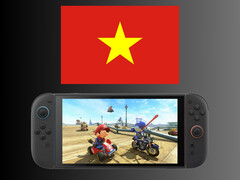 La bandiera del Vietnam sopra la console Nintendo Switch 2 (Fonte: Nintendo of America)