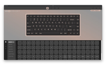 Schermata di personalizzazione di NuPhy Halo75 V2 VIA. (Fonte: NuPhy)