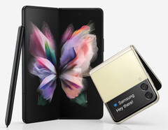 Il Galaxy Z Fold4 e il Galaxy Z Flip4 potrebbero entrambi essere dotati di fotocamere sotto il pannello. (Fonte immagine: Samsung)