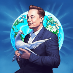 Twitter di Elon Musk si sta evolvendo rapidamente in una &quot;app per tutto X&quot;. (Immagine generata da Midjourney AI)