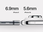 iPhone Air: Apple Il telefono più sottile di sempre non sembra così sottile rispetto all'iPhone 6, ma probabilmente è molto più robusto. (Fonte immagine: Reddit)