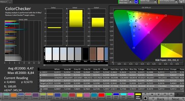 Precisione del colore (spazio colore target: sRGB)